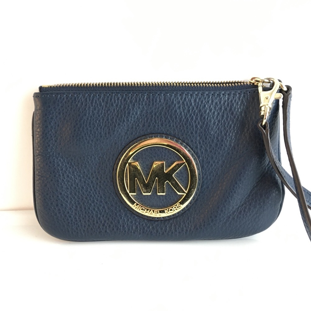 Michael Kors Monogram Wristlet Blue